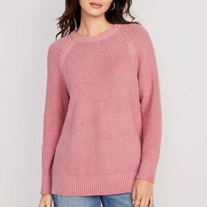 OLD NAVY Loose Textured Tunic Sweater in ROSE GOLD